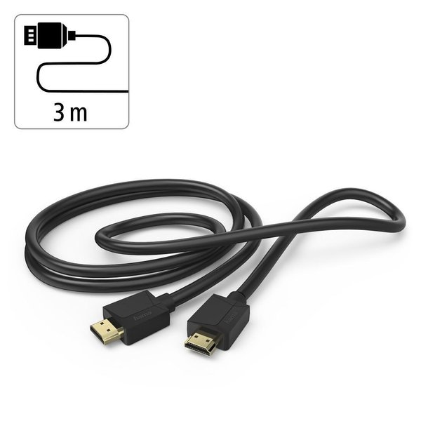 Кабел HAMA 205243, HDMI мъжко - HDMI мъжко, 8K, 48GB/s, Ethernet , 3 м ...