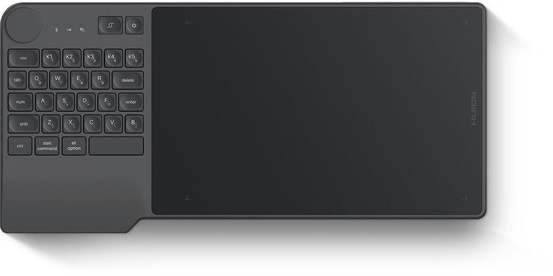 Tablet Keybind Keydial Графичен таблет HUION Inspiroy Keydial KD200, USB-C, Bluetooth, Metal Grey