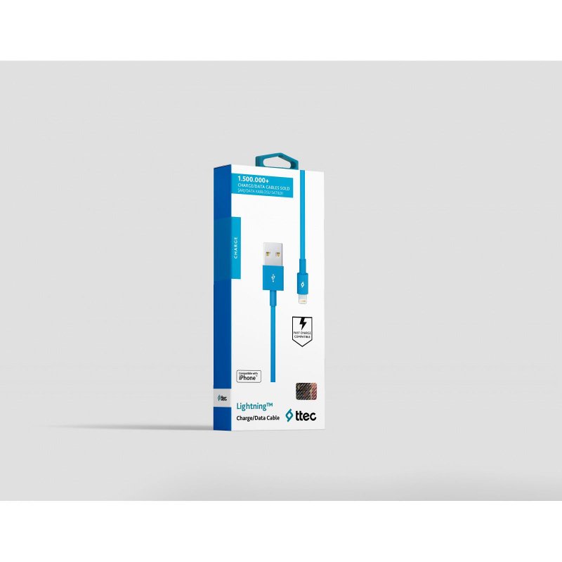 Кабел ttec Lightning USB Charge / Data Cable - Син